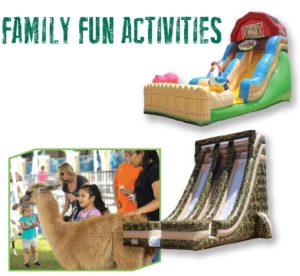 petting zoo and slide at lone star park